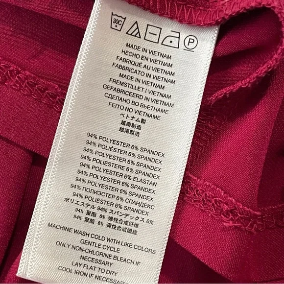 Michael Kors Cranberry Colored Jersey Ruched Sleeveless Dress Women’s Size Small - Picture 7 of 7